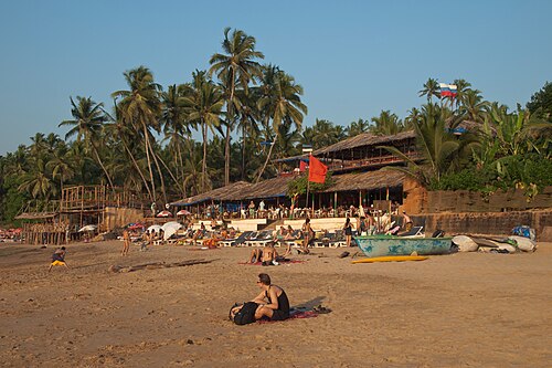 Anjuna · Curlies am Anjuna Beach — die älteste Strandbar des Ortes, seit den späten 1980ern.