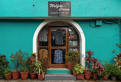 Panaji · Fontainhas in Panaji — das portugiesische Viertel mit den gestrichenen Hausern.