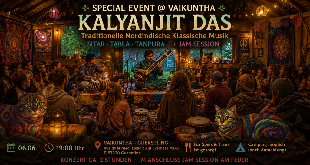 🌿 SPECIAL EVENT @ Vaikuntha 🌿🎶 Traditionelle Nordindische Klassische Musik & Jam Session 🎶 1 ChatGPT Image 17 Mai 2026, 22 40 07