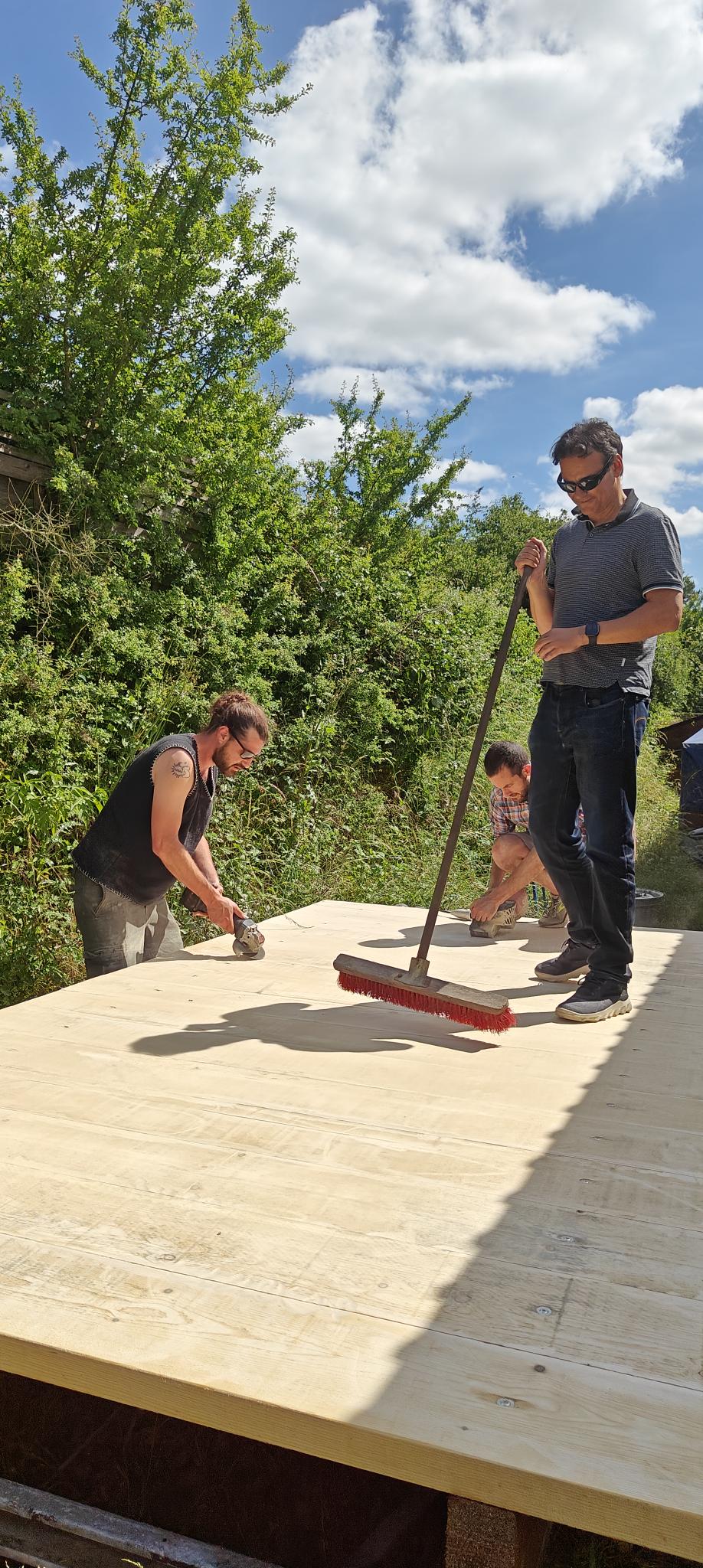 Laying the floor