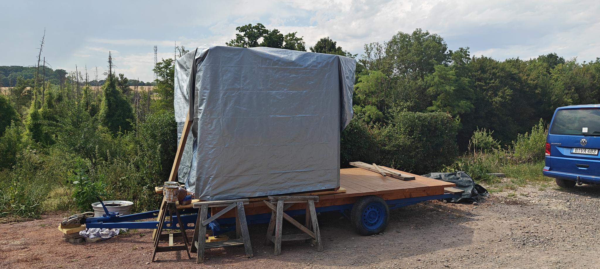 Sauna on trailer